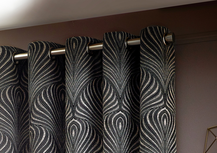 Gatsby Eyelet, Black - Ready Made Curtains - Image 9